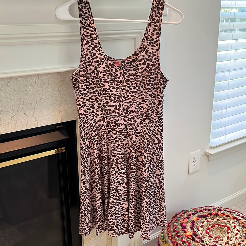 Free People pink animal print dress size M